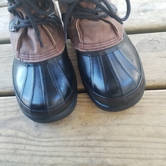 Vintage Sorel Kaufman Bighorn Leather Winter Snow Duck Boots Made In Canada Sz 8 main image 10